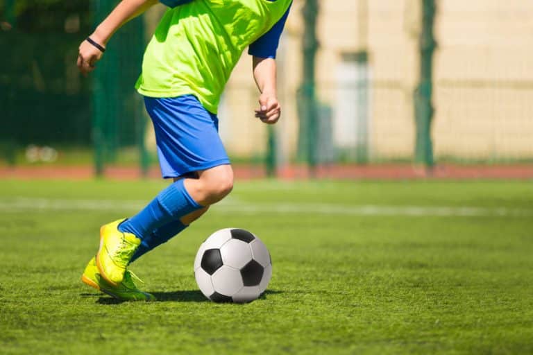 running soccer football player